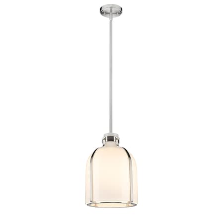 Z-Lite Pearson 1 Light Pendant, Brushed Nickel & White Opal 818-9BN